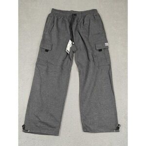Pro Club Pants Mens 3XL Gray Heavy Weight Fleece Cargo Sweatpants New Tags
